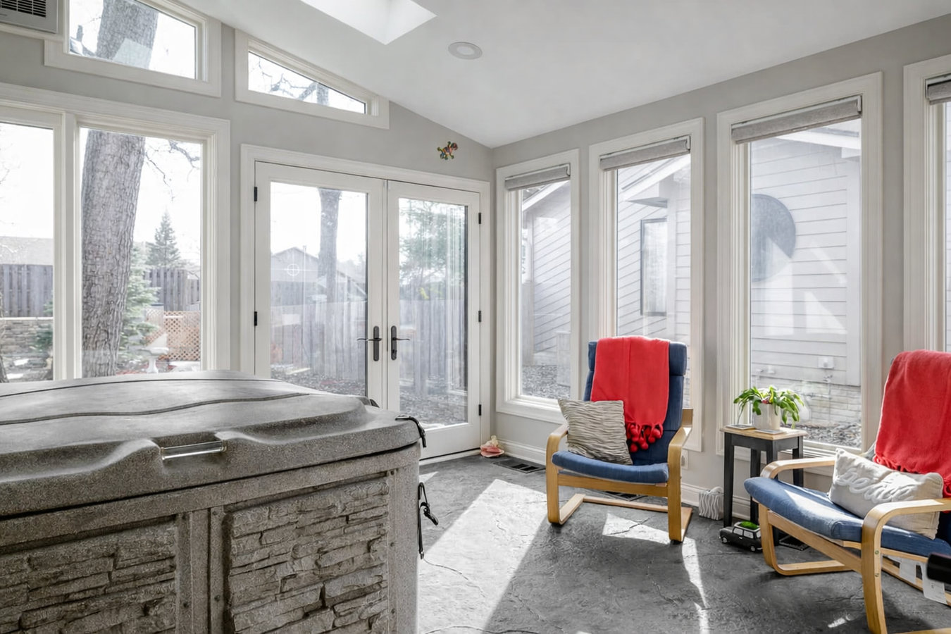 Patio-to-sunroom conversion